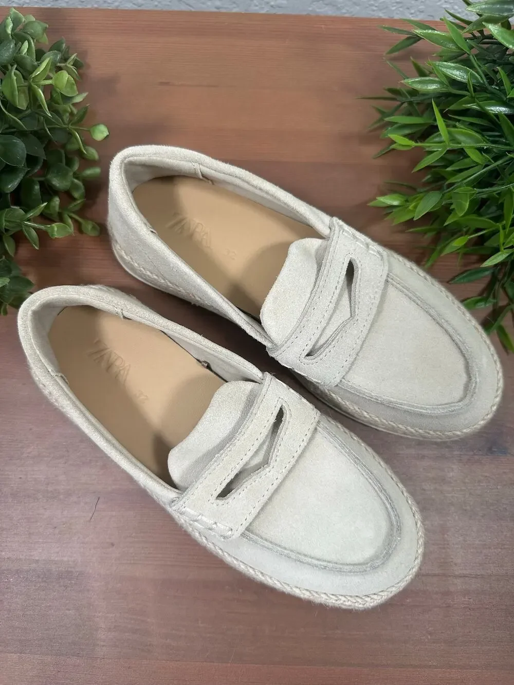 Zara‎ Kids Suede Moccasins Loafers Boys Size 32